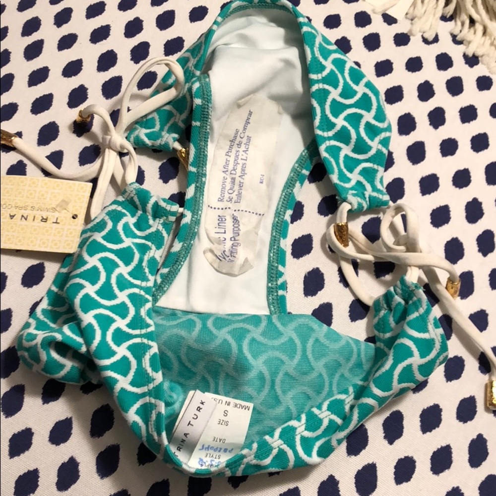 Trina Turk green and white swimsuit - small - nwt - Picture 4 of 4